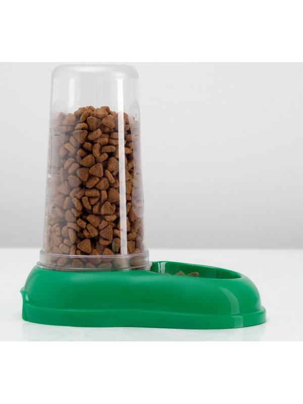 Автопоилка-автокормушка, зеленая, 0,6 л.