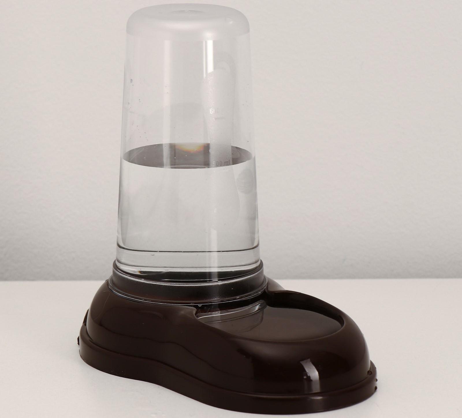 Автопоилка/автокормушка 0,6 л, шоколадная