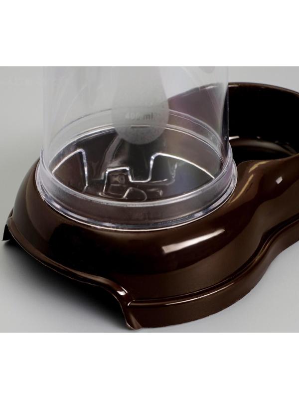 Автопоилка/автокормушка 0,6 л, шоколадная
