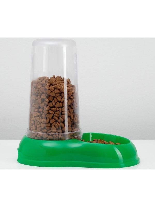 Автопоилка-автокормушка, зелёная, 1,5 л.