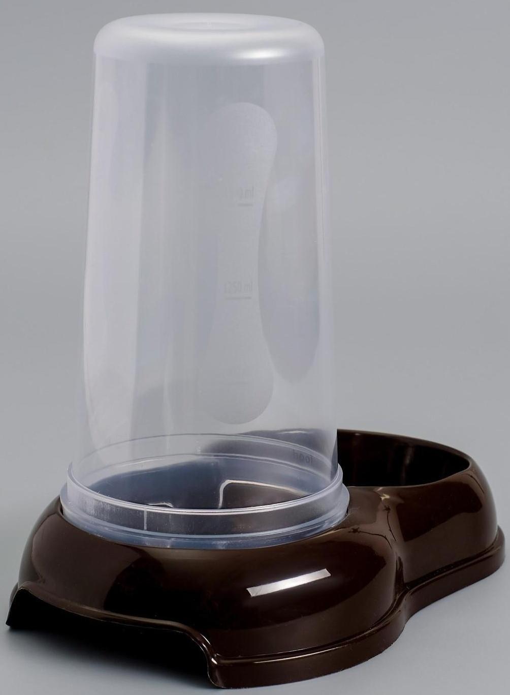 Автопоилка-автокормушка, шоколадная, 1,5 л.