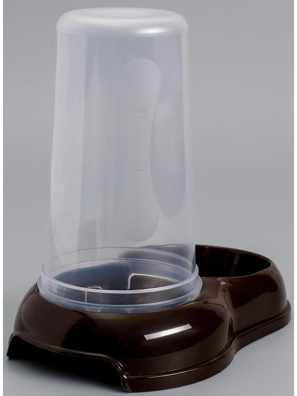 Автопоилка-автокормушка, шоколадная, 1,5 л.