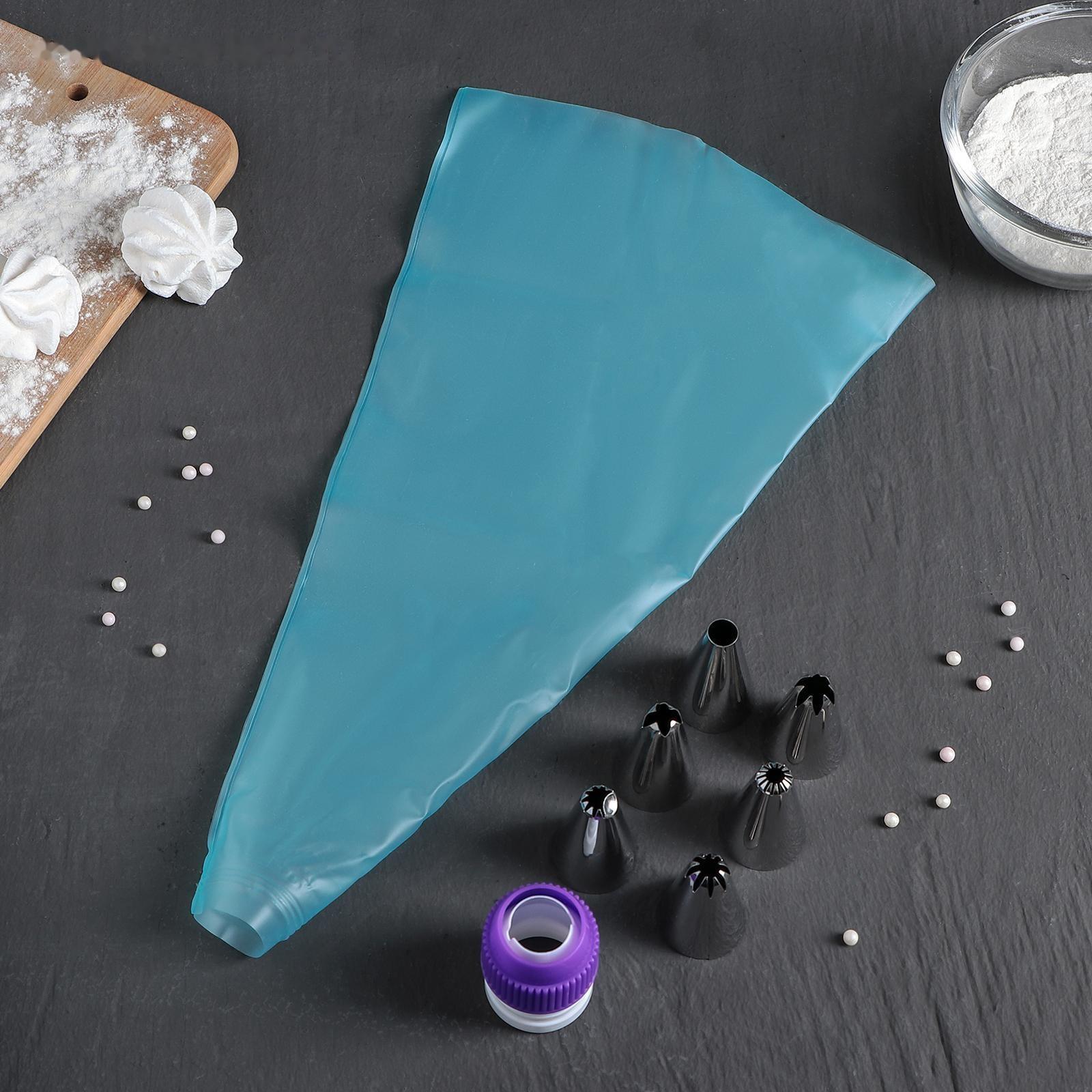 Набор кондитерский, 8 предметов: мешок, адаптер, 6 насадок d=3 см