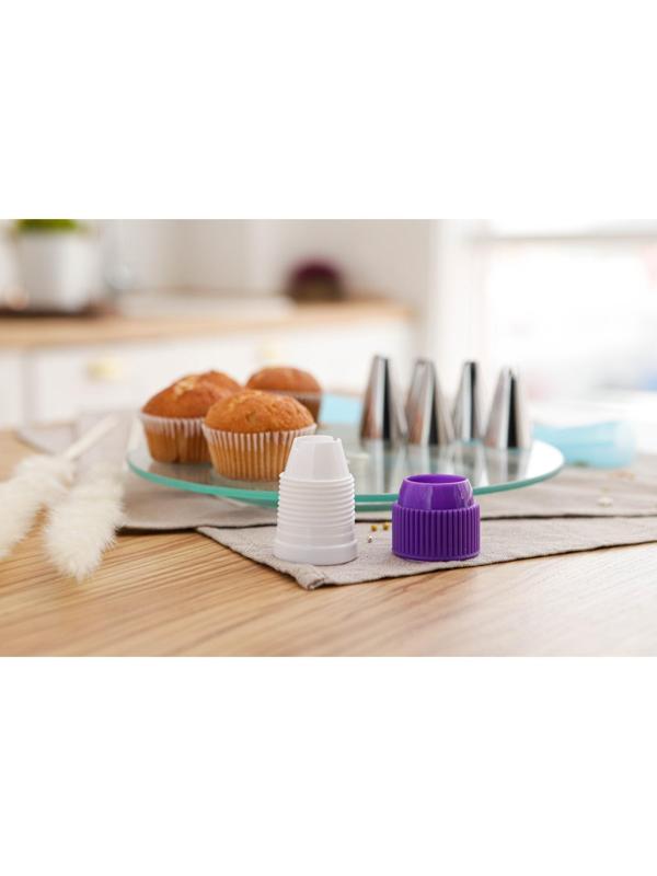 Набор кондитерский, 8 предметов: мешок, адаптер, 6 насадок d=3 см