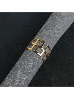 Кольцо для салфетки «Гео», 4,5×3 см, цвет золотой