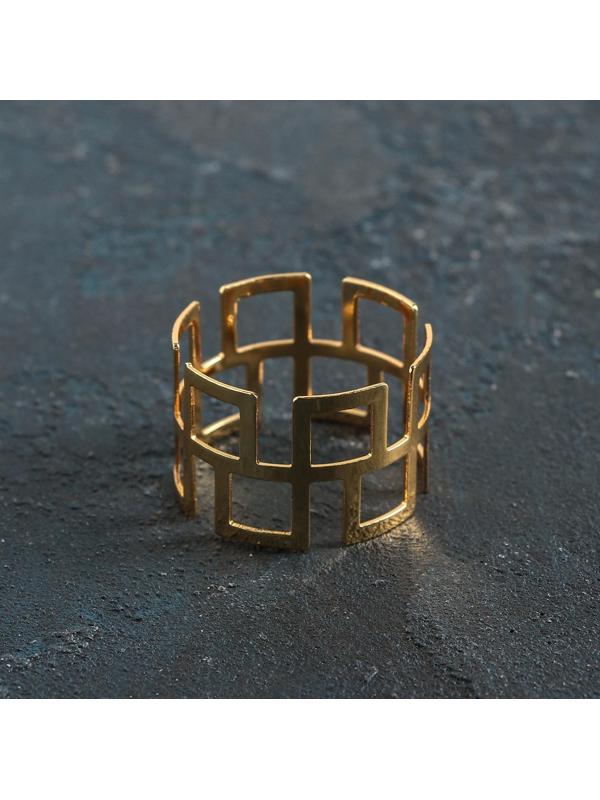 Кольцо для салфетки «Гео», 4,5×3 см, цвет золотой