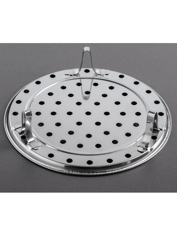 Пароварка из нержавеющей стали на ножках, d=20 см, цвет серебряный