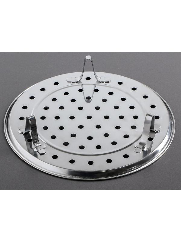 Пароварка из нержавеющей стали на ножках, d=22 см, цвет серебряный