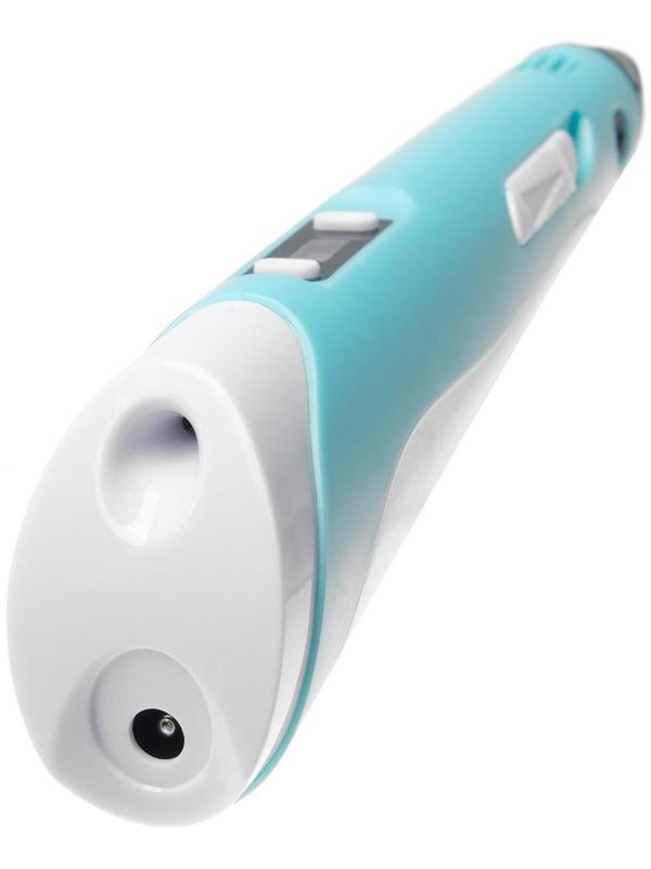 Комплект 3Д ручка с дисплеем голубая + пластик ABS 10 цветов по 10 метров