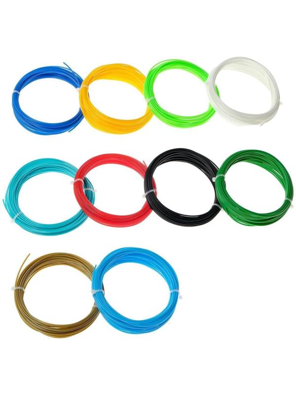 Комплект 3Д ручка с дисплеем желтая + пластик PLA 10 цветов по 10 метров