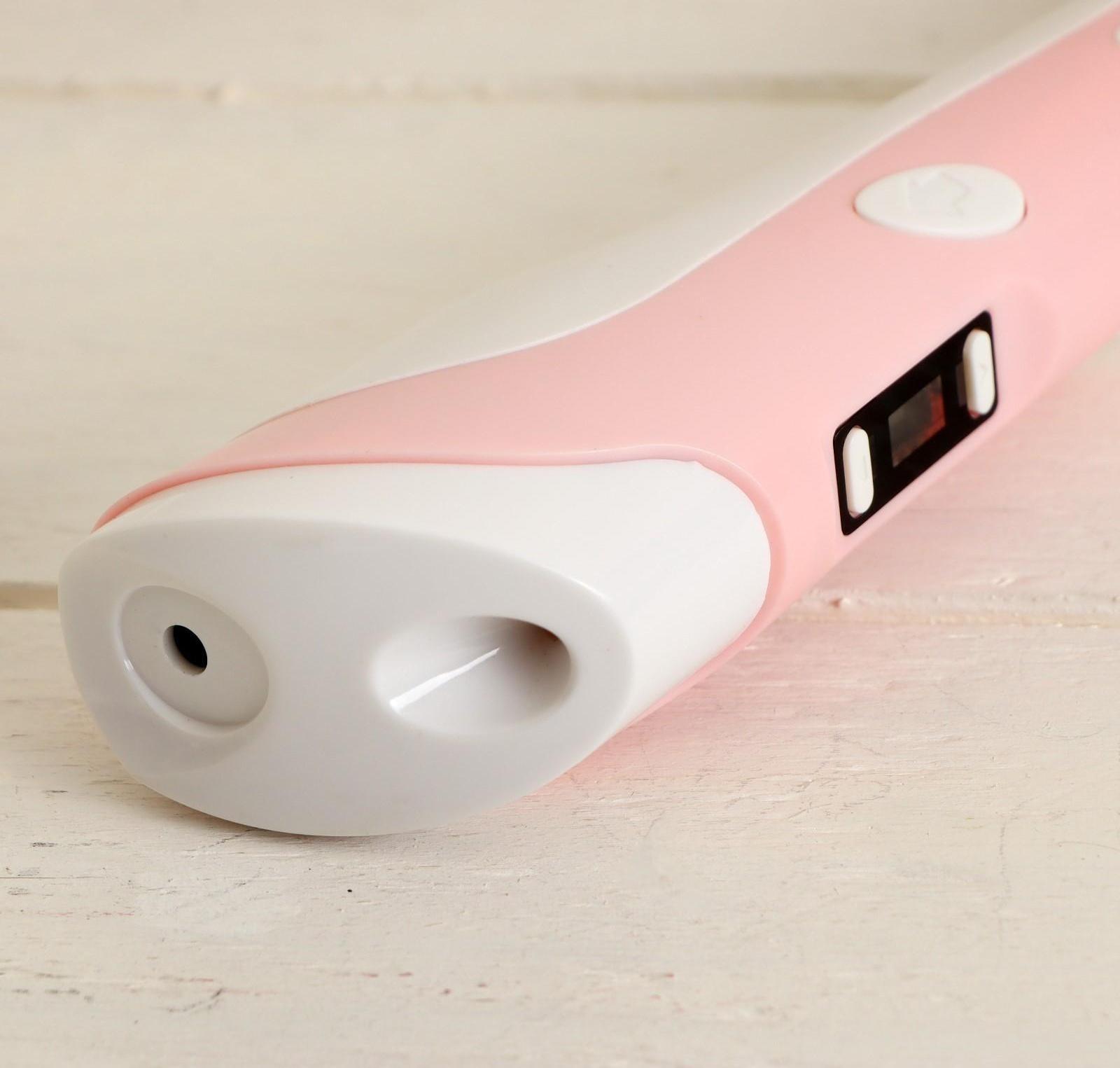 Комплект 3Д ручка с дисплеем розовая + пластик ABS 10 цветов по 10 метров