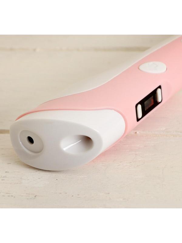 Комплект 3Д ручка с дисплеем розовая + пластик ABS 10 цветов по 10 метров