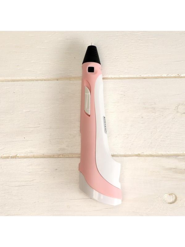 Комплект 3Д ручка с дисплеем розовая + пластик ABS 20 цветов по 10 метров