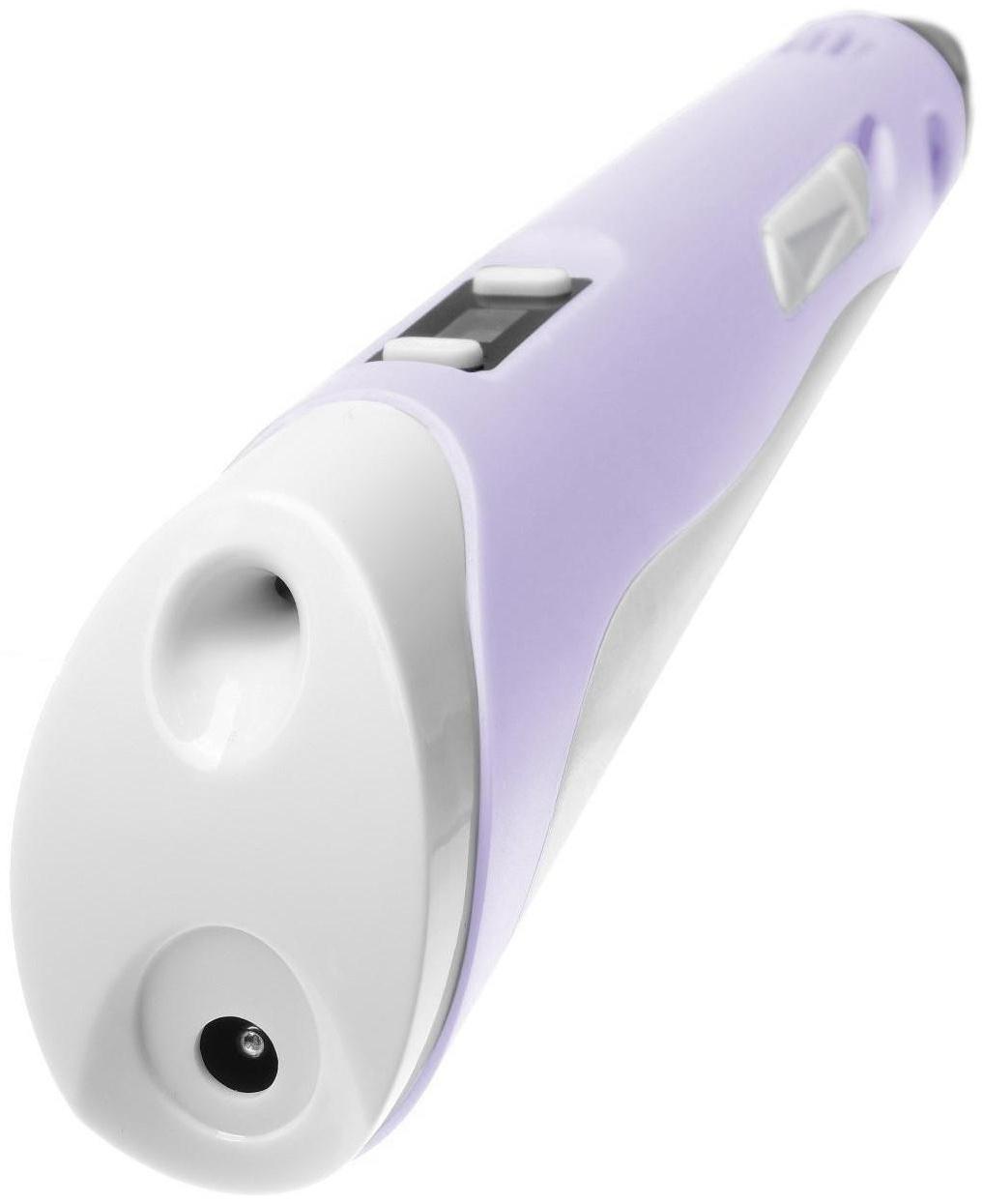 Комплект 3Д ручка NIT-PEN2 фиолетовая + пластик ABS 10 цветов по 10 метров