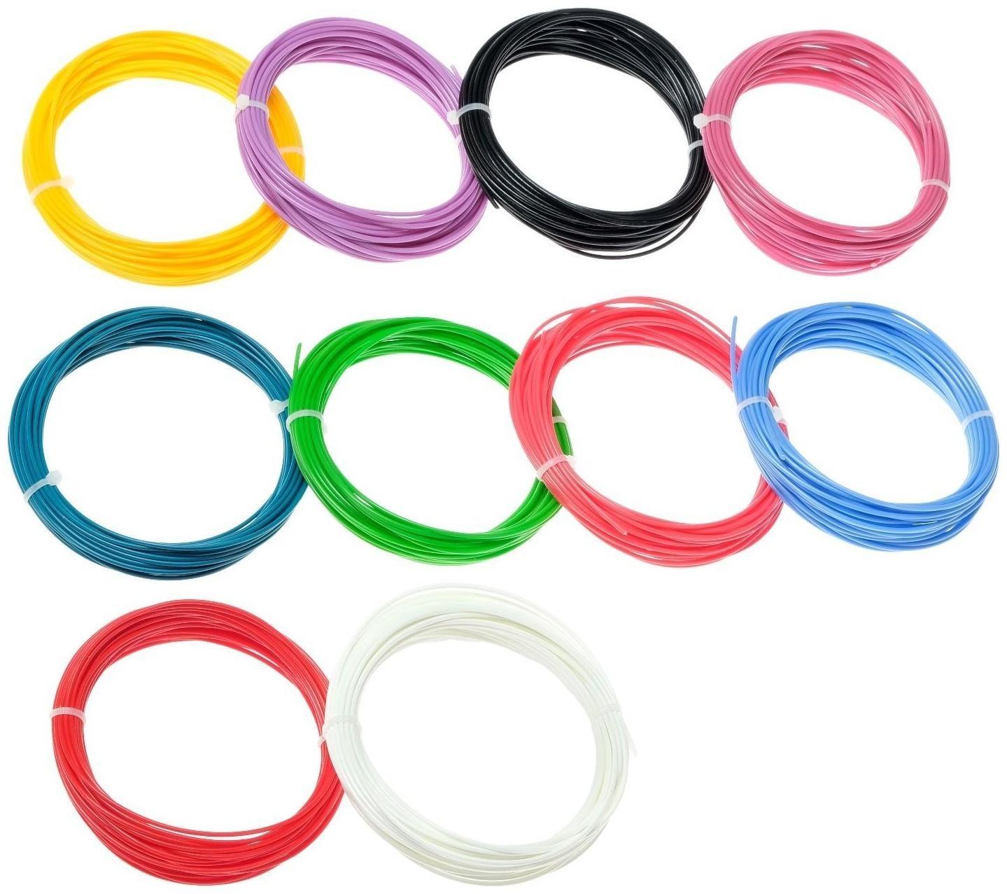 Комплект 3Д ручка NIT-PEN2 фиолетовая + пластик ABS 10 цветов по 10 метров