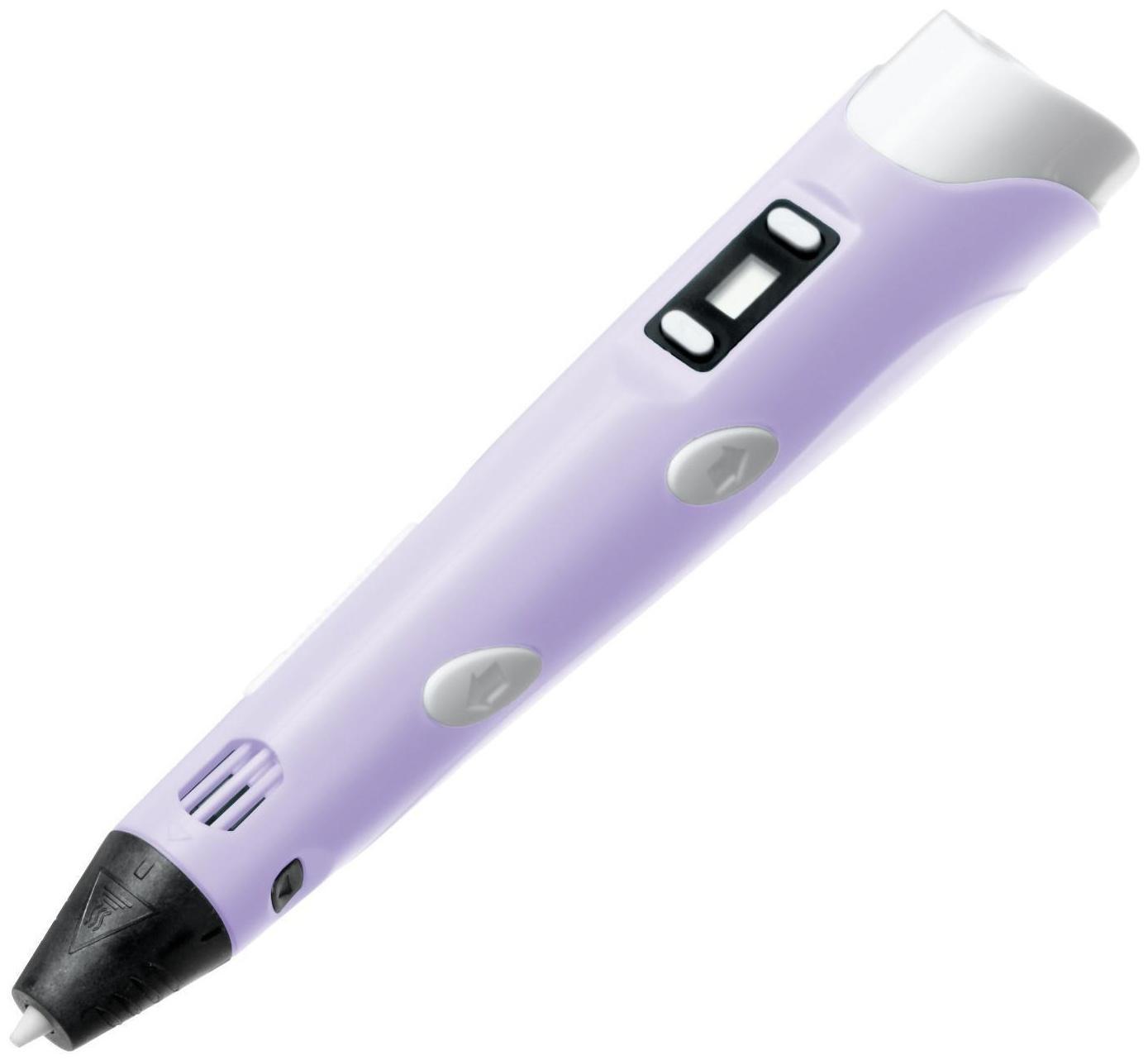 Комплект 3Д ручка с дисплеем фиолетовая + пластик ABS 20 цветов по 10 метров