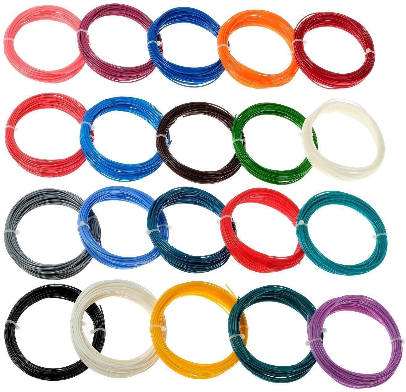 Комплект 3Д ручка с дисплеем фиолетовая + пластик ABS 20 цветов по 10 метров