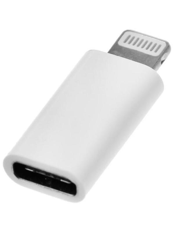 Переходник LuazON LE-016, с Type-C на Lightning, 1 шт, белый