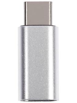 Переходник LuazON LE-017, с Lightning на Type-C, 1 шт, серебристый