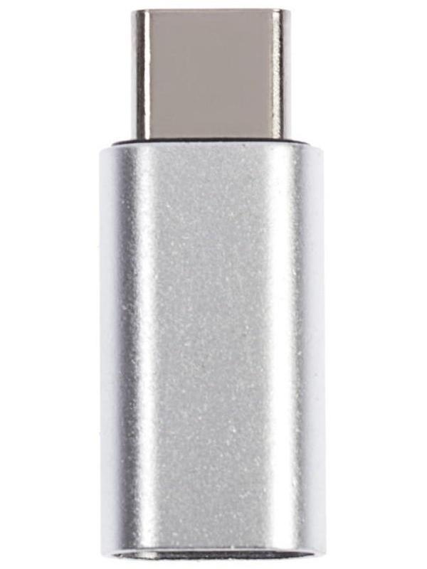 Переходник LuazON LE-017, с Lightning на Type-C, 1 шт, серебристый
