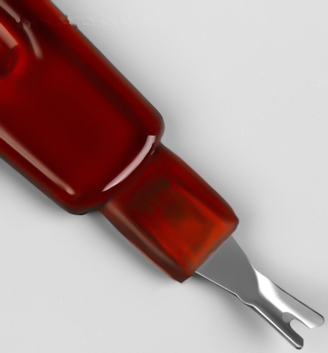 Пилка-триммер металлическая для ногтей, с защитным колпачком, 16 см, цвет «янтарный»