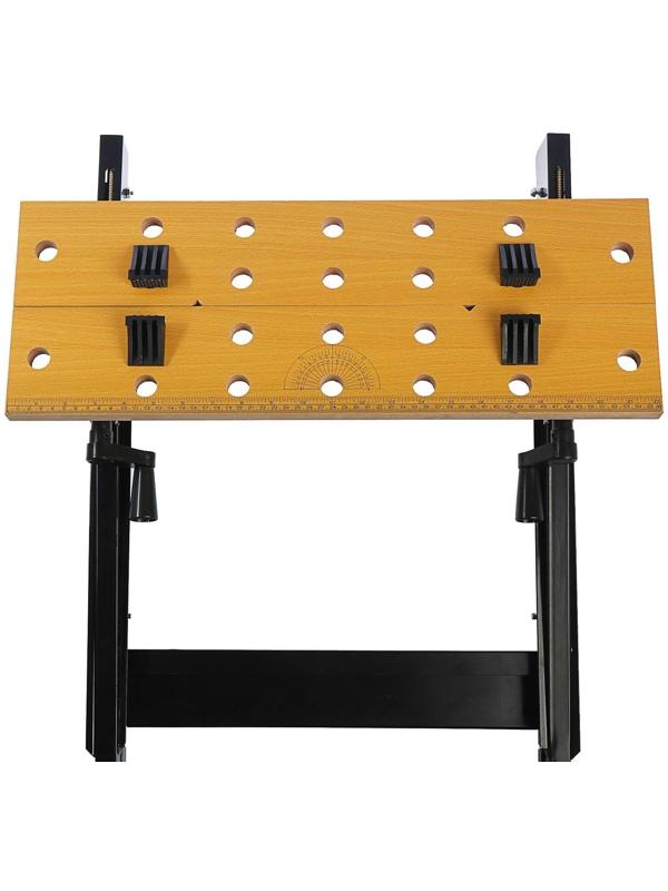 Верстак-тиски ТУНДРА, складной, 560 х 620 х 755 мм, профиль 20 х 20 мм, нагрузка до 100 кг