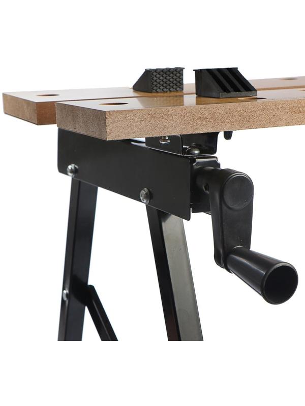 Верстак-тиски ТУНДРА, складной, 560 х 620 х 755 мм, профиль 20 х 20 мм, нагрузка до 100 кг