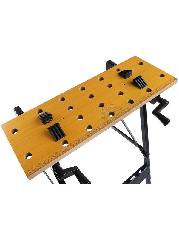 Верстак-тиски ТУНДРА, складной, 560 х 620 х 755 мм, профиль 20 х 20 мм, нагрузка до 100 кг