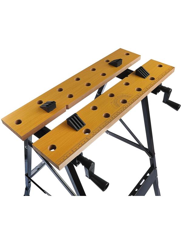 Верстак-тиски ТУНДРА, складной, 560 х 620 х 755 мм, профиль 20 х 20 мм, нагрузка до 100 кг