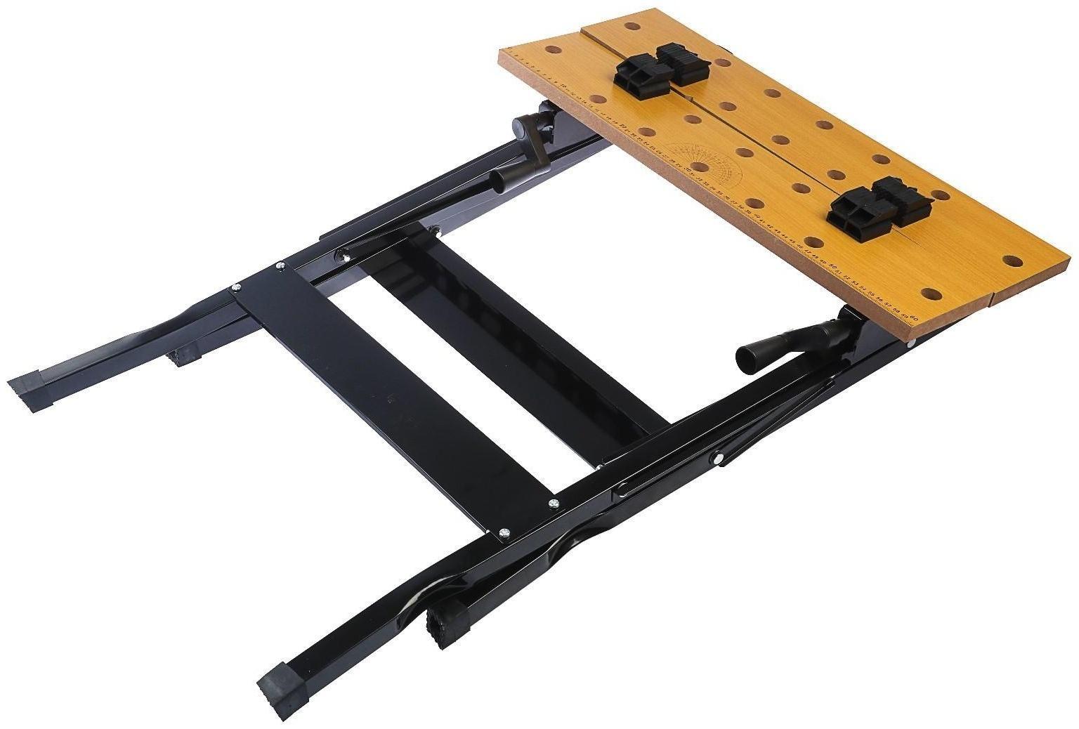 Верстак-тиски ТУНДРА, складной, 605 х 635 х 780 мм, профиль 25 х 25 мм, нагрузка до 100 кг