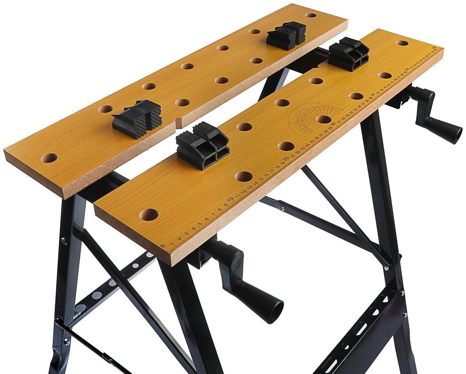 Верстак-тиски ТУНДРА, складной, 605 х 635 х 780 мм, профиль 25 х 25 мм, нагрузка до 100 кг