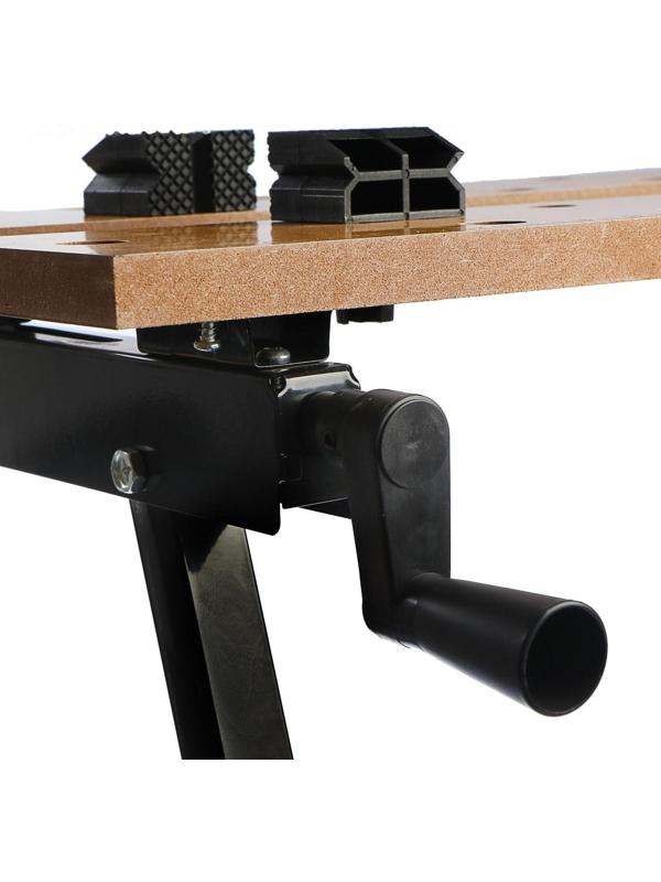 Верстак-тиски ТУНДРА, складной, 605 х 635 х 780 мм, профиль 25 х 25 мм, нагрузка до 100 кг