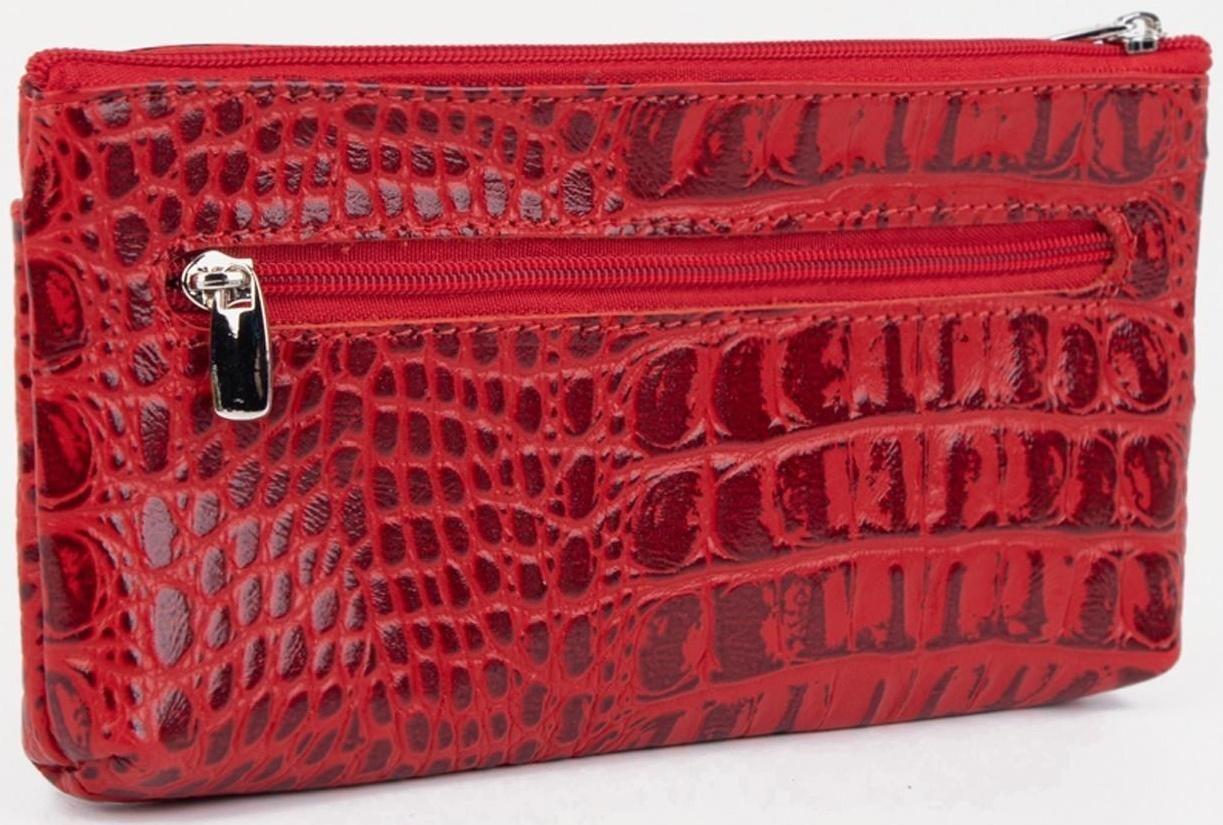 Кошелёк на молнии, цвет красный
