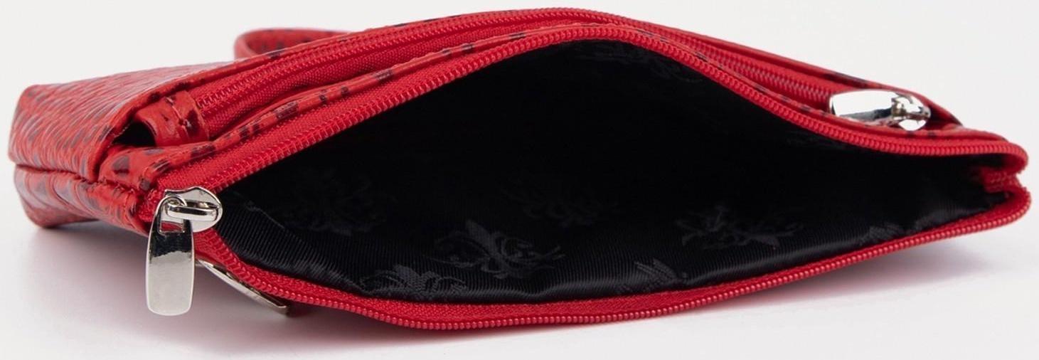 Кошелёк на молнии, цвет красный