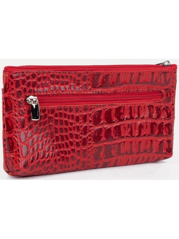 Кошелёк на молнии, цвет красный