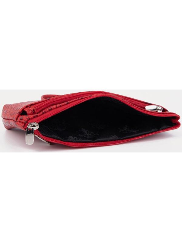 Кошелёк на молнии, цвет красный
