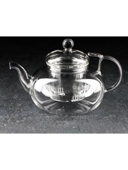 Чайник стеклянный заварочный «Горгона», 800 мл, стеклянное сито