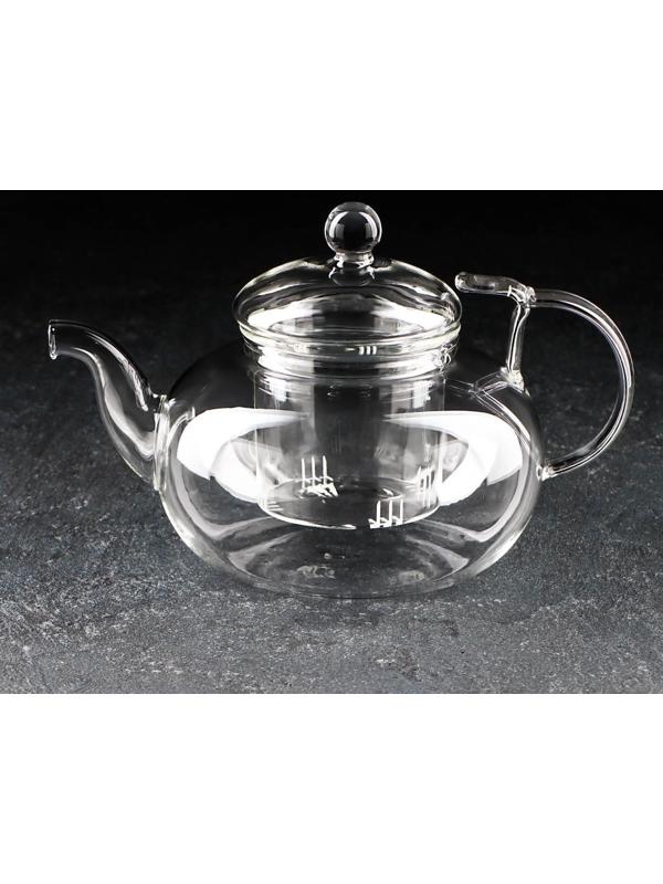 Чайник стеклянный заварочный «Горгона», 800 мл, стеклянное сито