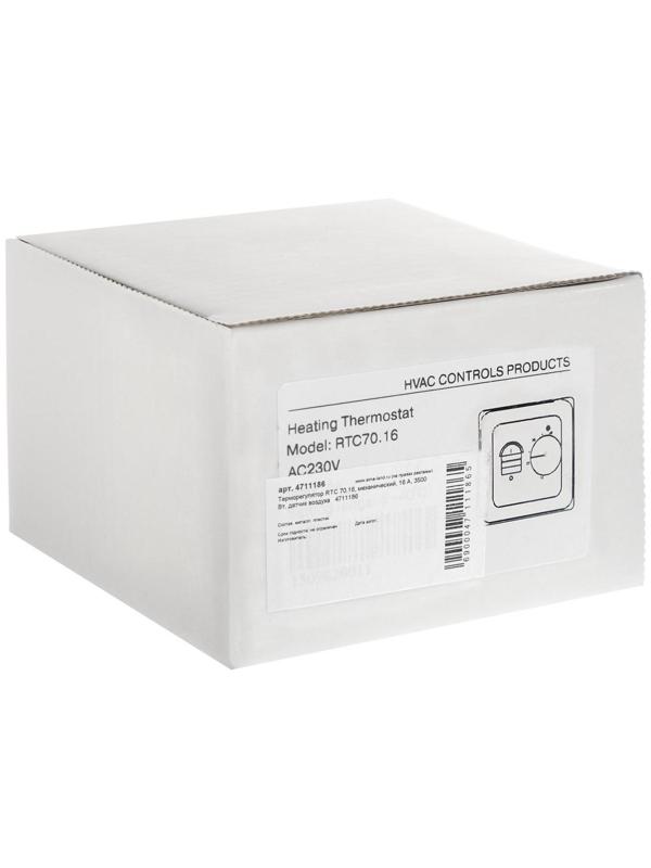 Терморегулятор RTC 70.16, механический, 16 А, 3500 Вт, датчик воздуха