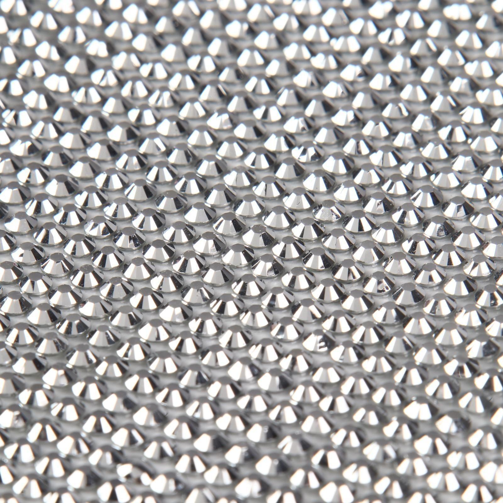 Стразы термоклеевые на листе, d = 3 мм, 40 × 24 см, цвет серебряный