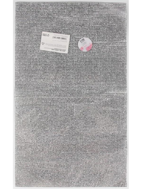 Стразы термоклеевые на листе, d = 3 мм, 40 × 24 см, цвет серебряный