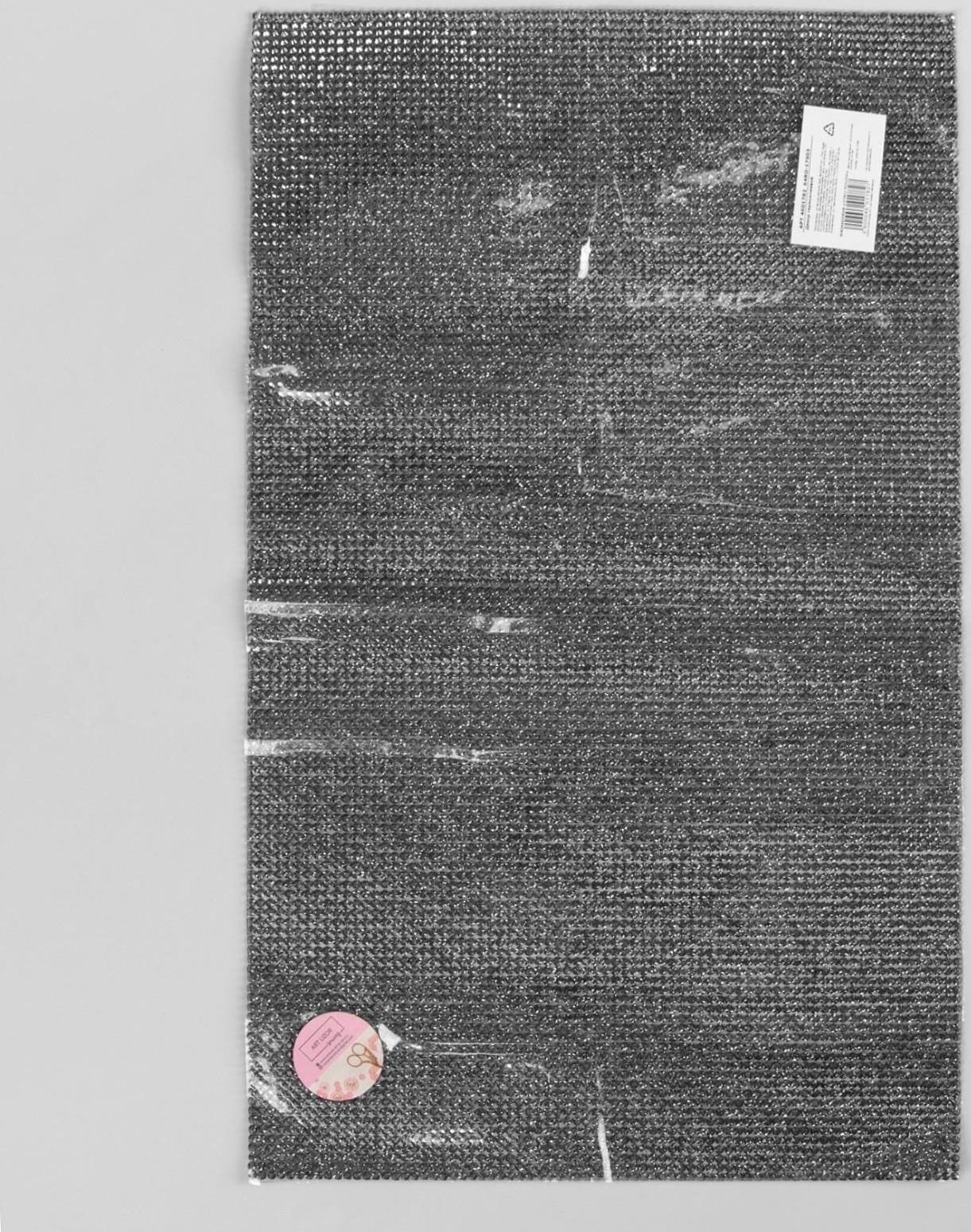 Стразы термоклеевые на листе, d = 3 мм, 40 × 24 см, цвет графитовый