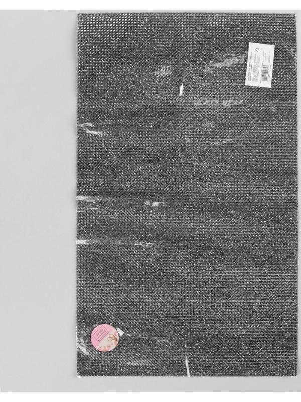 Стразы термоклеевые на листе, d = 3 мм, 40 × 24 см, цвет графитовый