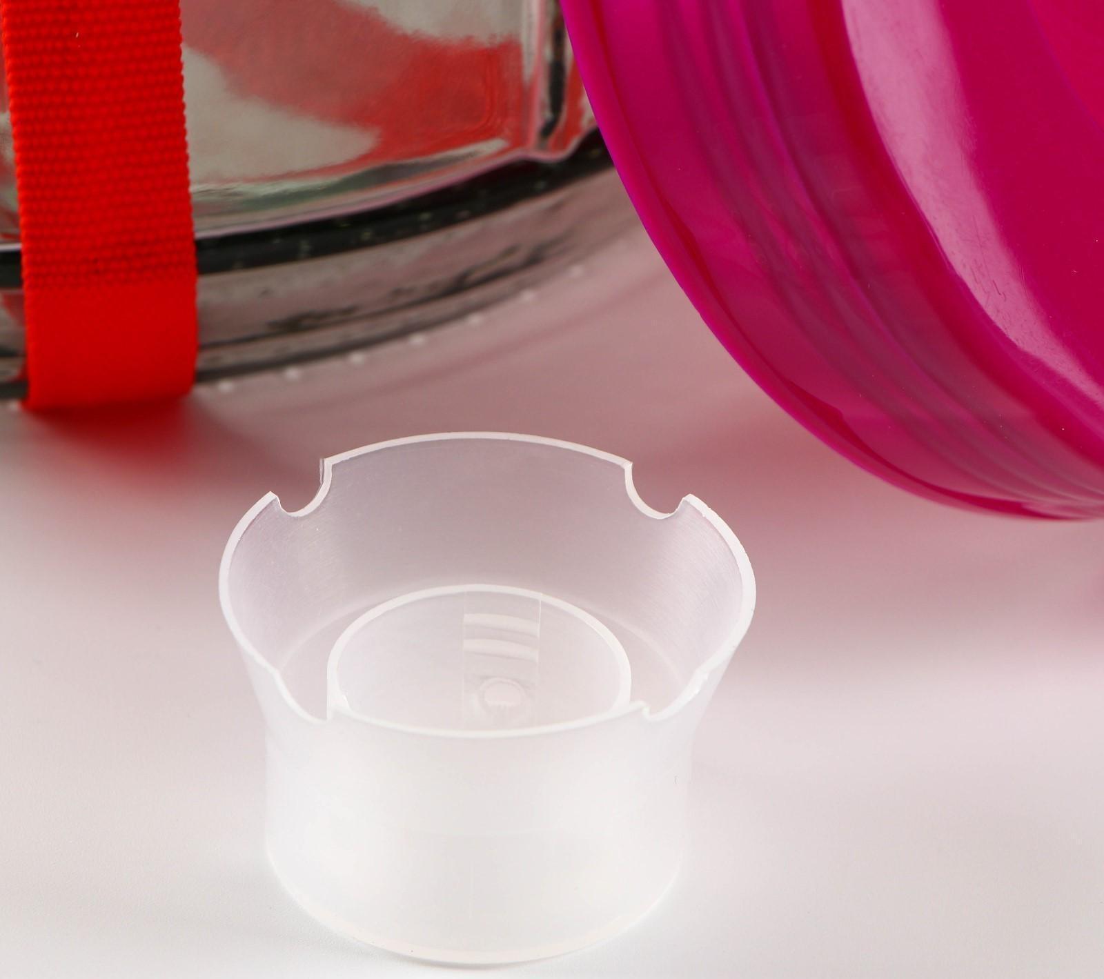 Банка стеклянная с гидрозатвором GL-70, 9 л, цвет красный