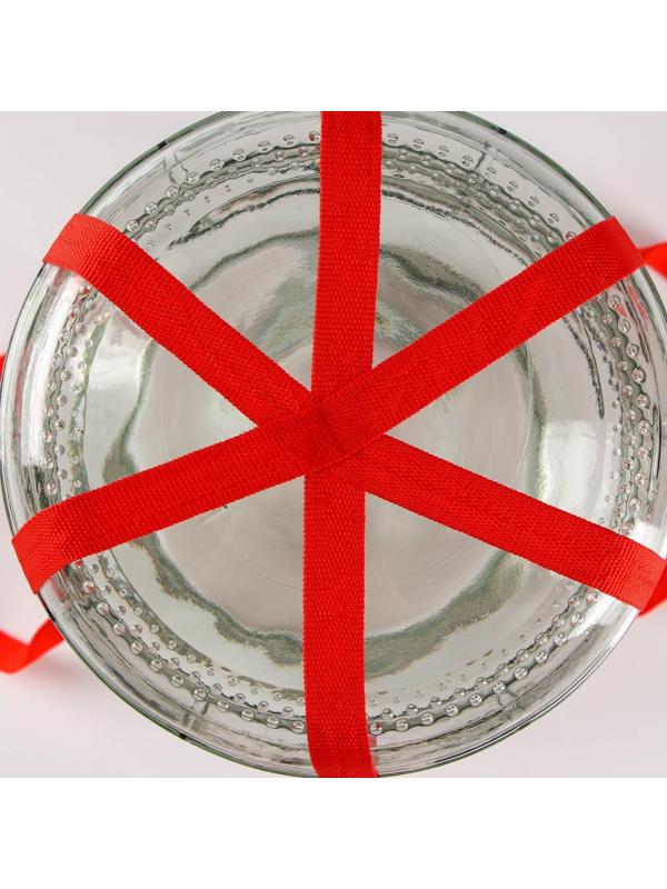 Банка стеклянная с гидрозатвором GL-70, 9 л, цвет красный