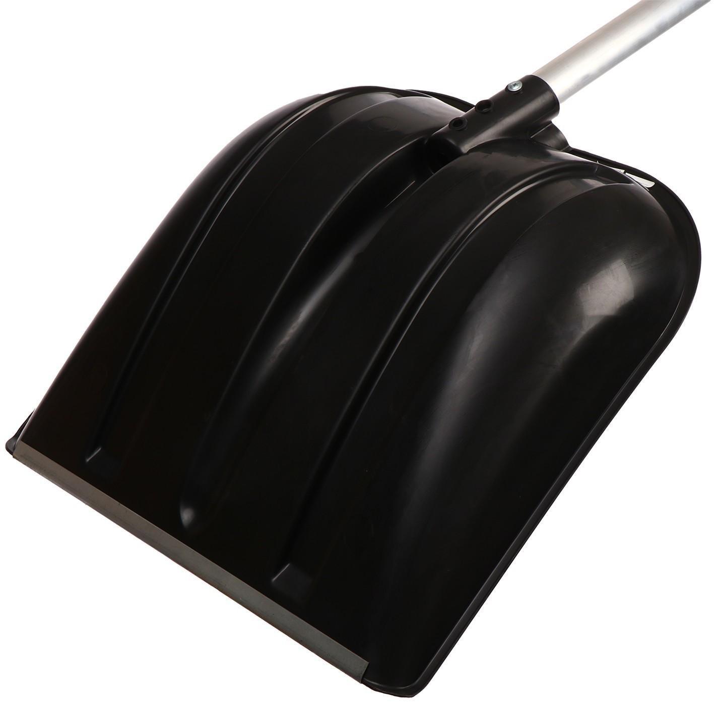 Лопата снеговая, ковш 410 × 418 мм, с оцинкованной планкой, алюминиевый черенок, тулейка 32 мм