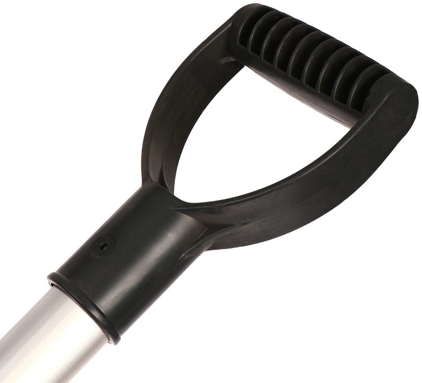 Лопата снеговая, ковш 410 × 418 мм, с оцинкованной планкой, алюминиевый черенок, тулейка 32 мм