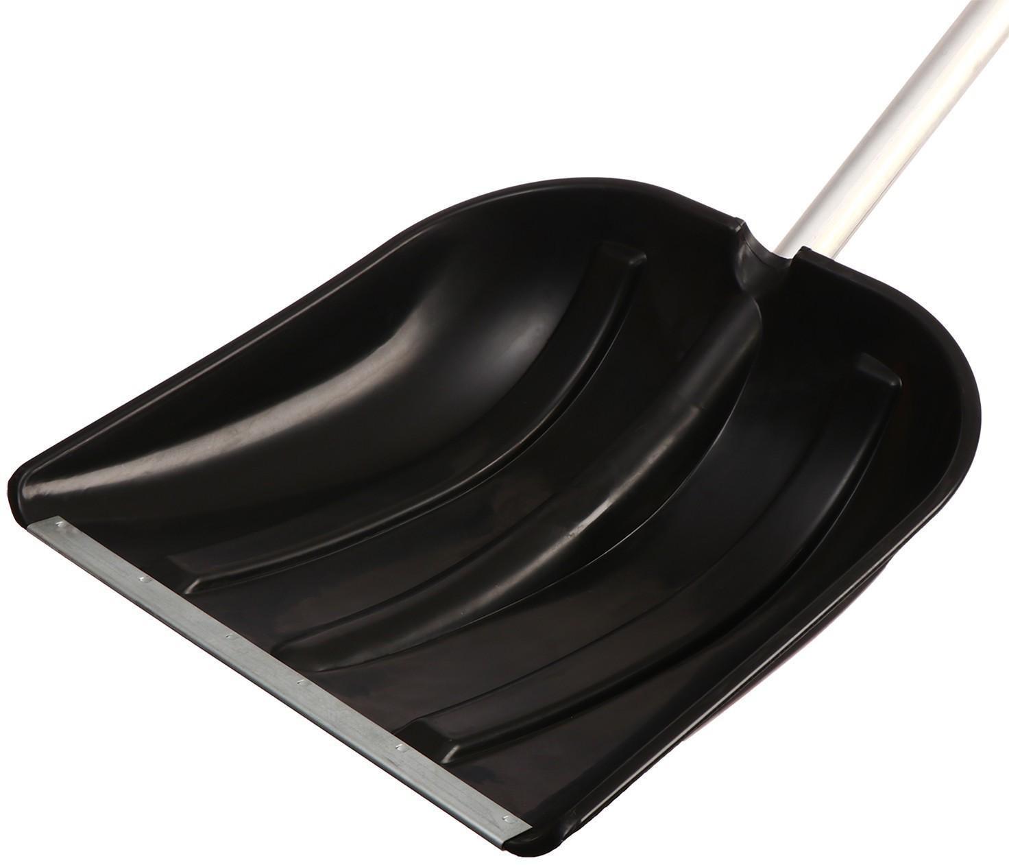 Лопата снеговая, ковш 410 × 418 мм, с оцинкованной планкой, алюминиевый черенок, тулейка 32 мм