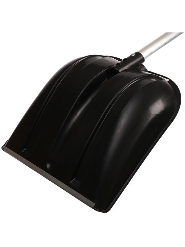 Лопата снеговая, ковш 410 × 418 мм, с оцинкованной планкой, алюминиевый черенок, тулейка 32 мм