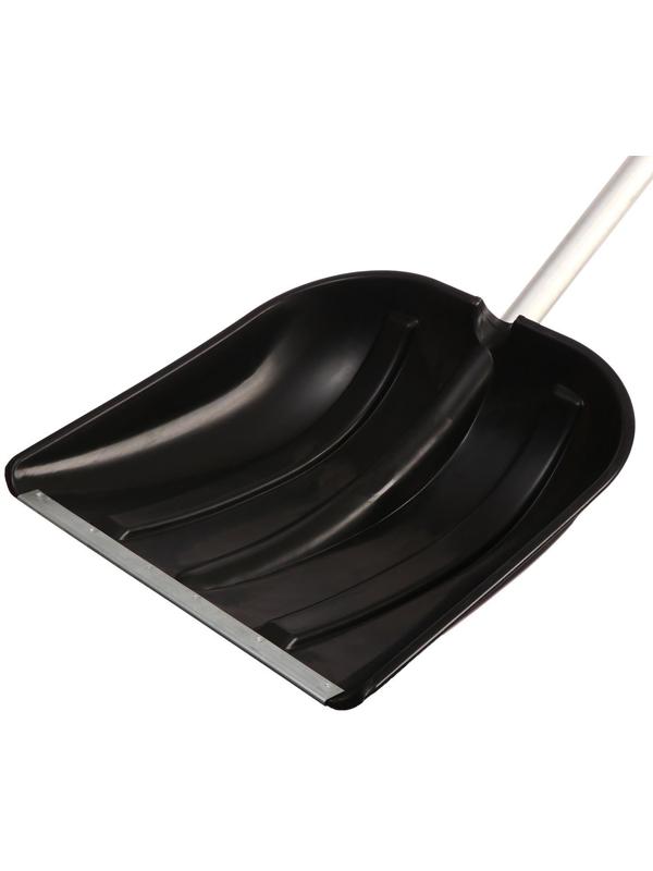 Лопата снеговая, ковш 410 × 418 мм, с оцинкованной планкой, алюминиевый черенок, тулейка 32 мм